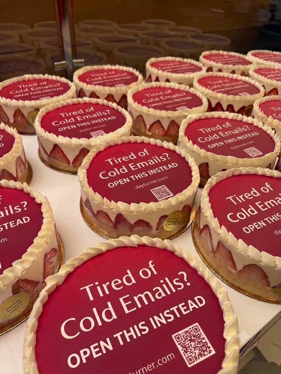A Dayturner cake, delivered